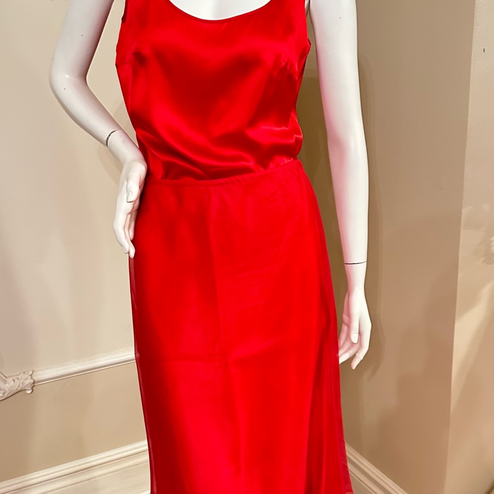 Escada Red Bolero Jacket  And Top Size 36 Flowy Skirt Size 34  / 3 Piece’s - Picture 4 of 15